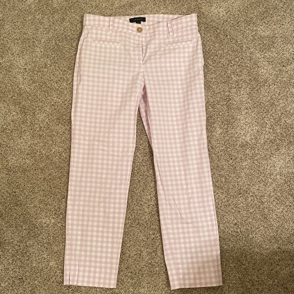 Ann Taylor Gingham Ankle Pants
